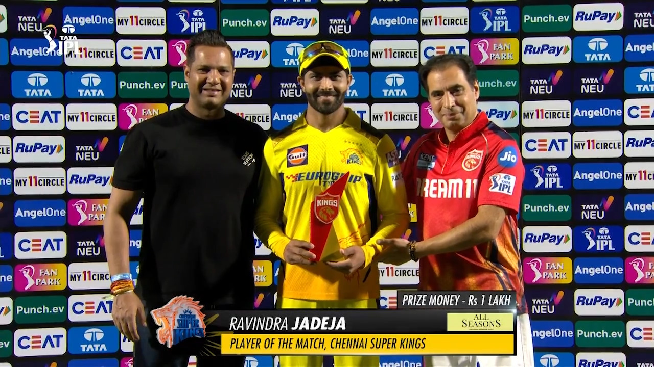 M53: PBKS vs CSK – Player of the Match – Ravindra Jadeja