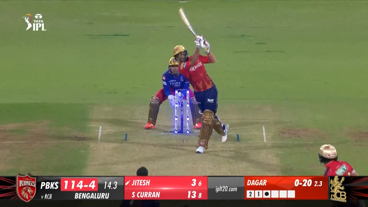 M06: RCB vs PBKS – Jitesh Sharma Six