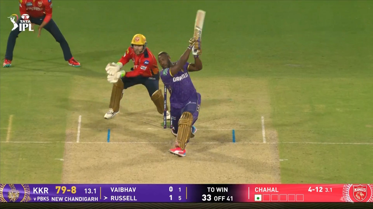 IPL 2025 M31: PBKS vs KKR - Andre Russell Six