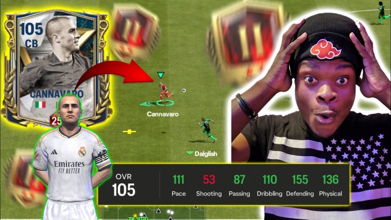 101 Hall of Legends Icon Cannavaro is a MUST HAVE!! ЁЯз▒|| FC Champion I player reviewЁЯФе FC Mobile background