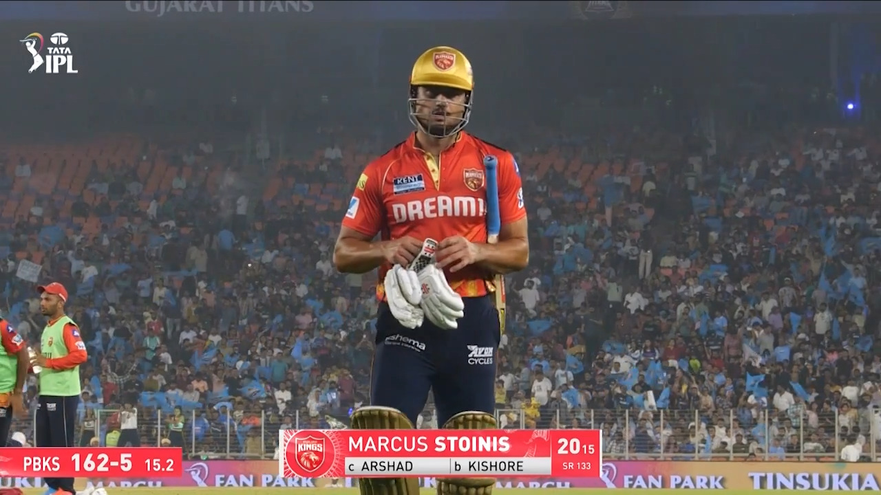 IPL 2025 M05: GT vs PBKS - Marcus Stoinis Wicket