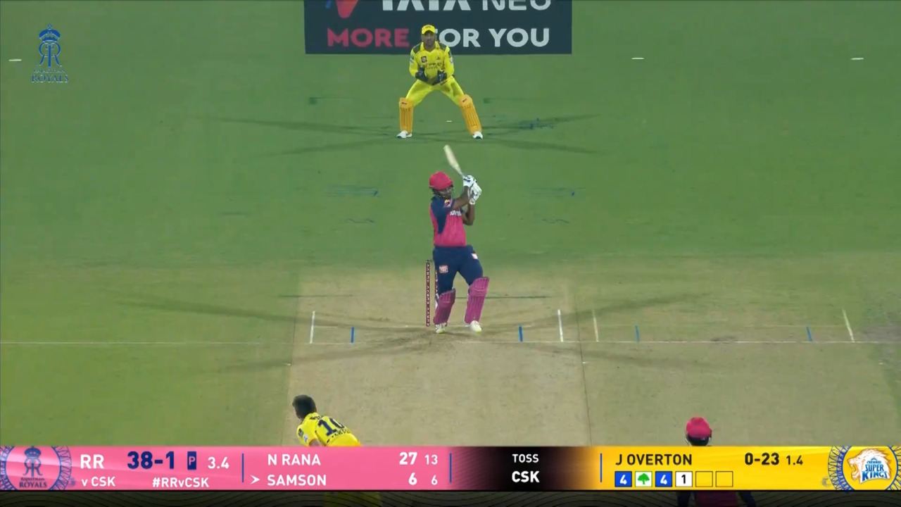 IPL 2025 M11: RR vs CSK - Sanju Samson Six