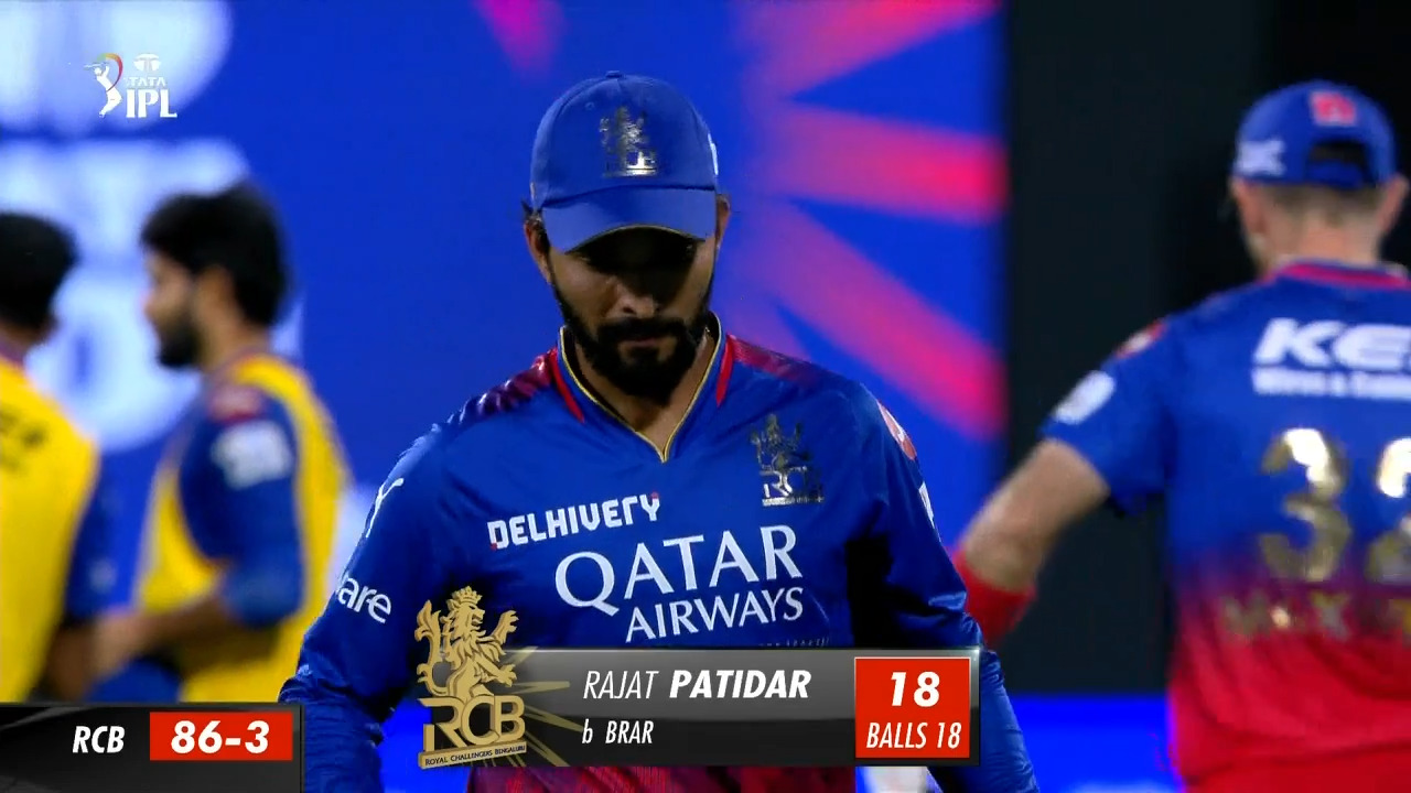 M06: RCB vs PBKS – Rajat Patidar Wicket