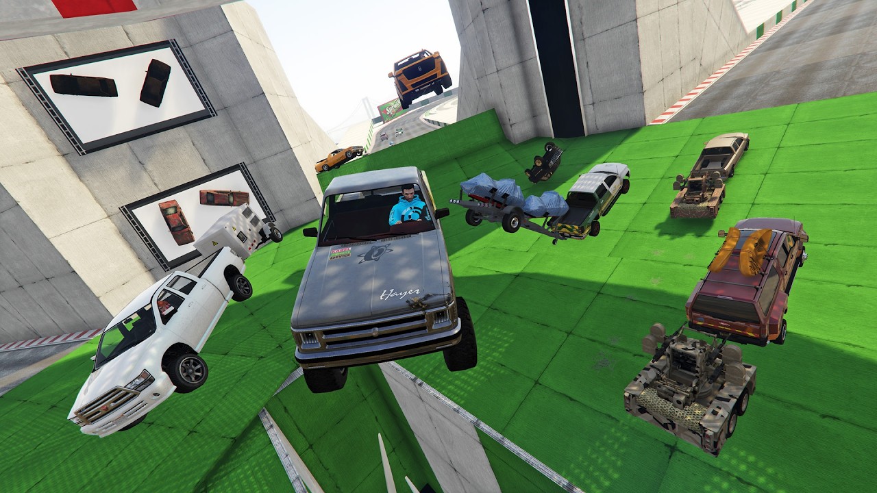 Pickups With Trailers & Rallycross! - GTA FiveM Random Racing