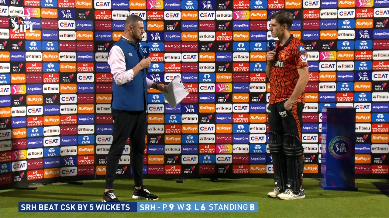 IPL 2025 M43: CSK vs SRH - Post Match Presentation background
