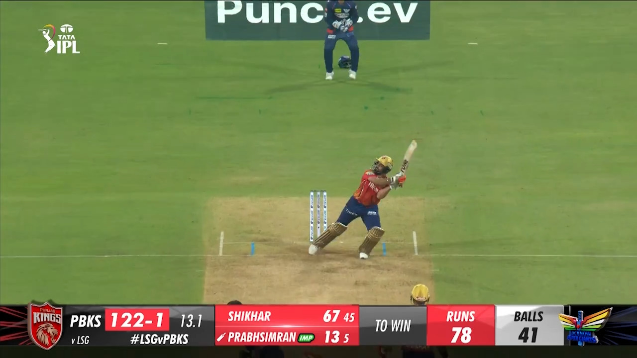 M11: LSG vs PBKS – Prabhsimran Singh Six