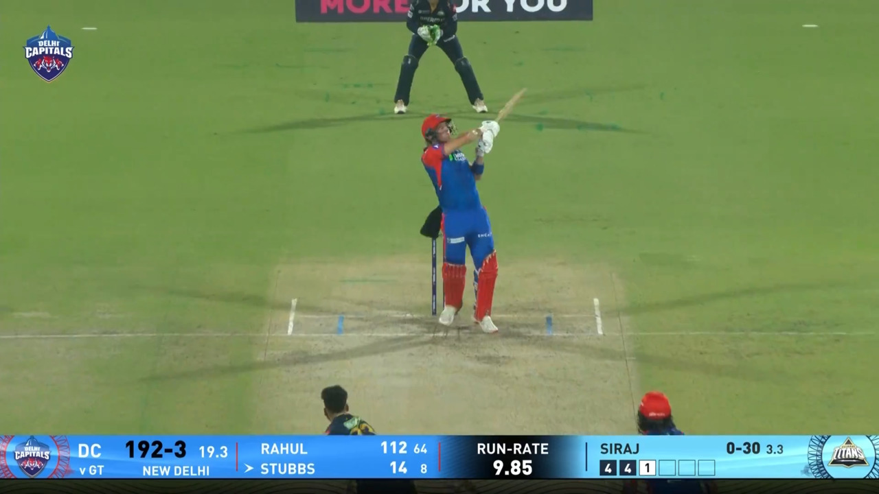 IPL 2025 M60: DC vs GT - Tristan Stubbs Six background