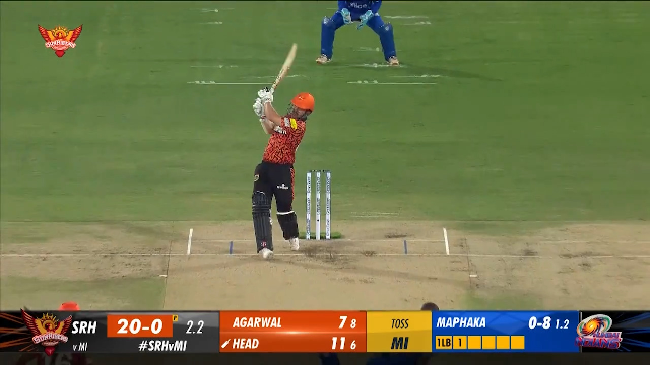 M08: SRH vs MI – Travis Head Six