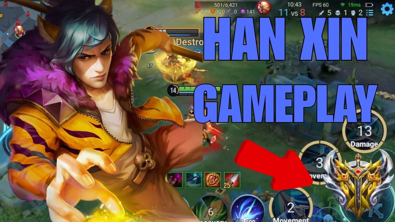 HONOR OF KINGS HAN XIN | WINDSPEAR SS GAMEPLAY | HOK Han Xin Gameplay