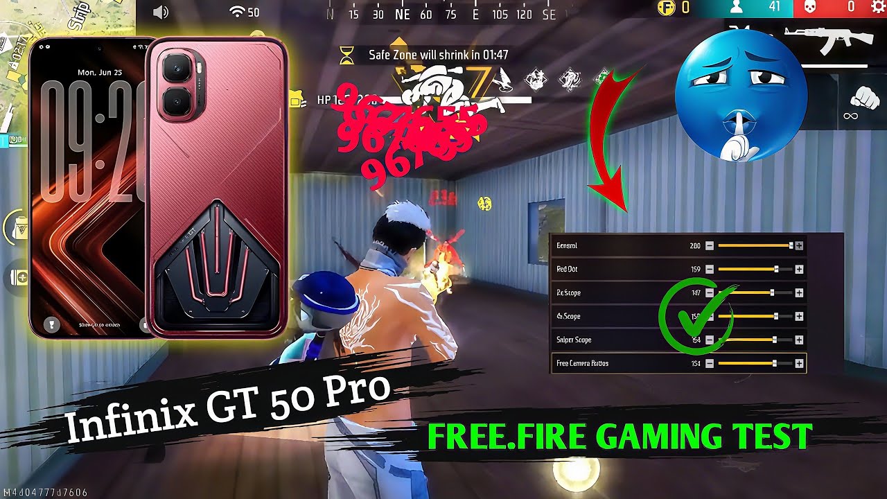 🔥 Infinix GT 50 Pro Gaming Review ⚡ Ultra Smooth Free Fire Gameplay#freefire #gaming