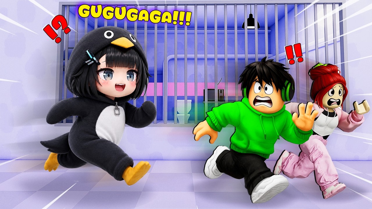 Hinabol kami ni Gugugaga sa Prison Run Roblox