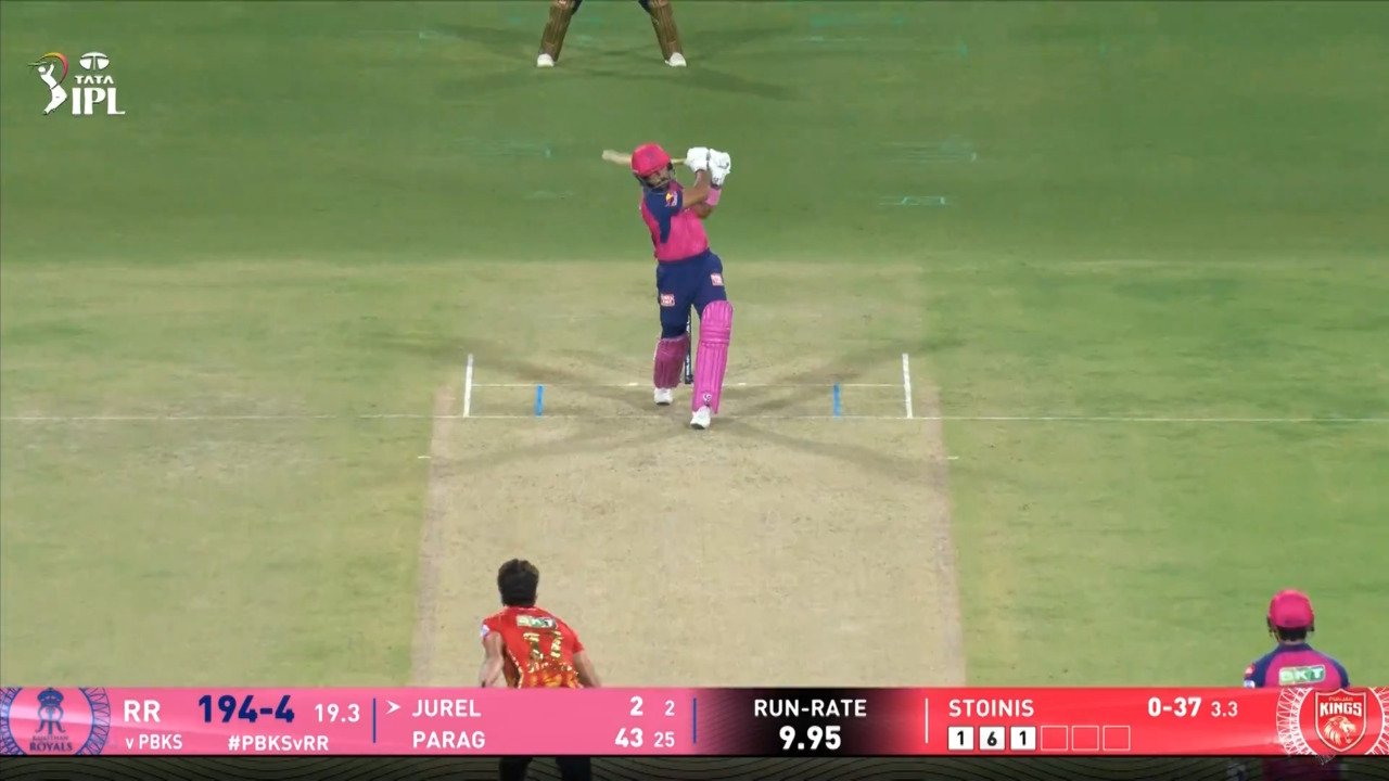 IPL 2025 M18: PBKS vs RR - Dhruv Jurel Six