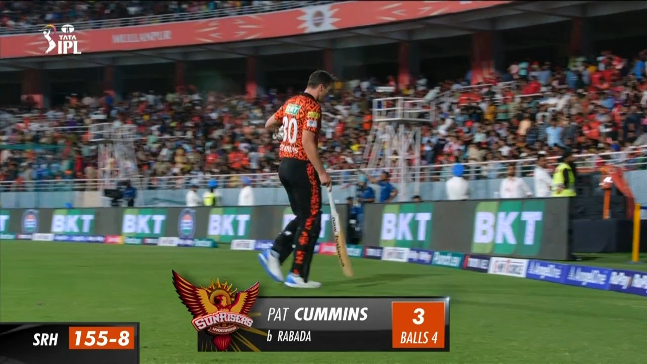 M23: PBKS vs SRH – Pat Cummins Wicket