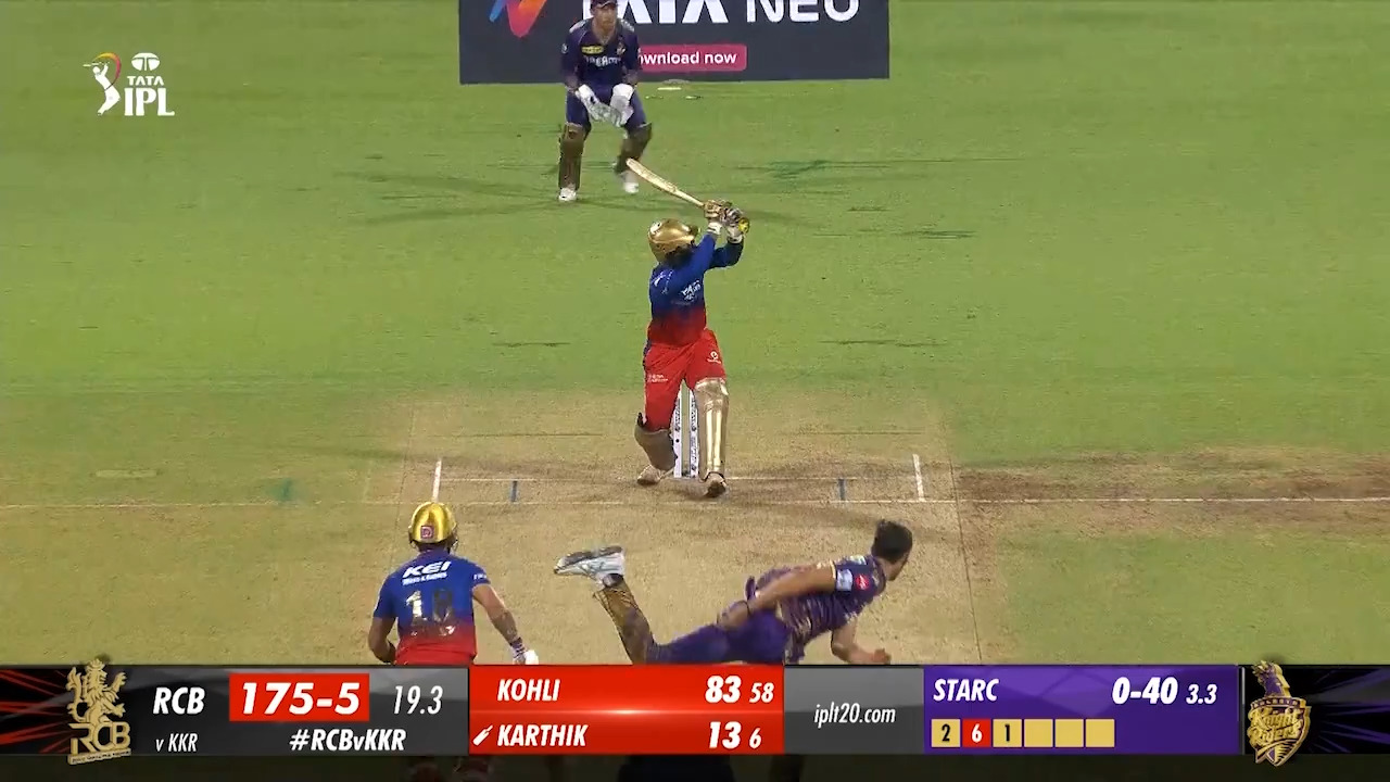 M10: RCB vs KKR – Dinesh Karthik Six