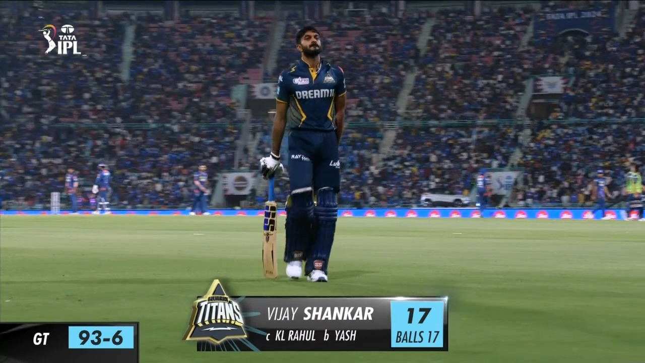 M21: LSG vs GT – Vijay Shankar Wicket background