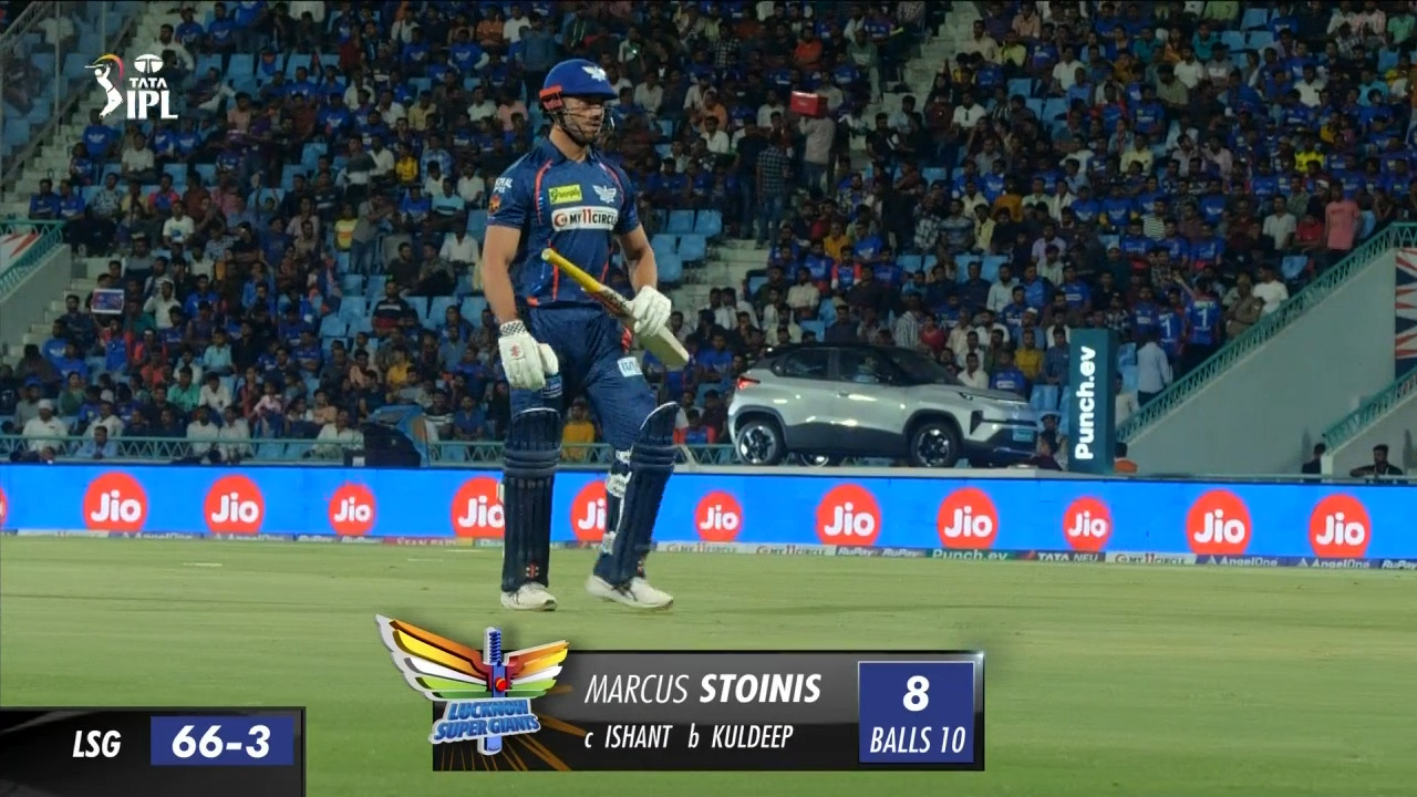 M26: LSG vs DC – Marcus Stoinis Wicket background