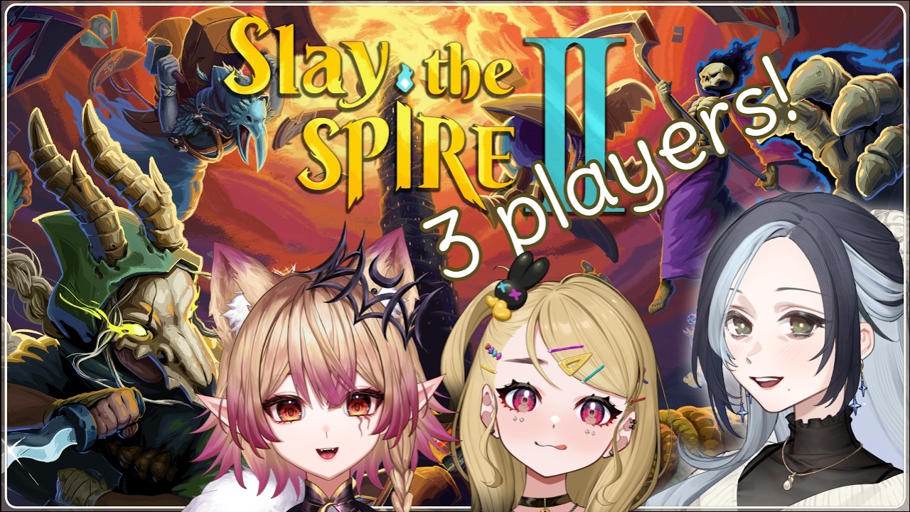 MULTIPLAYER SLAY THE SPIRE 2!! with @VylettMoonheart and @NonAnon !!! background