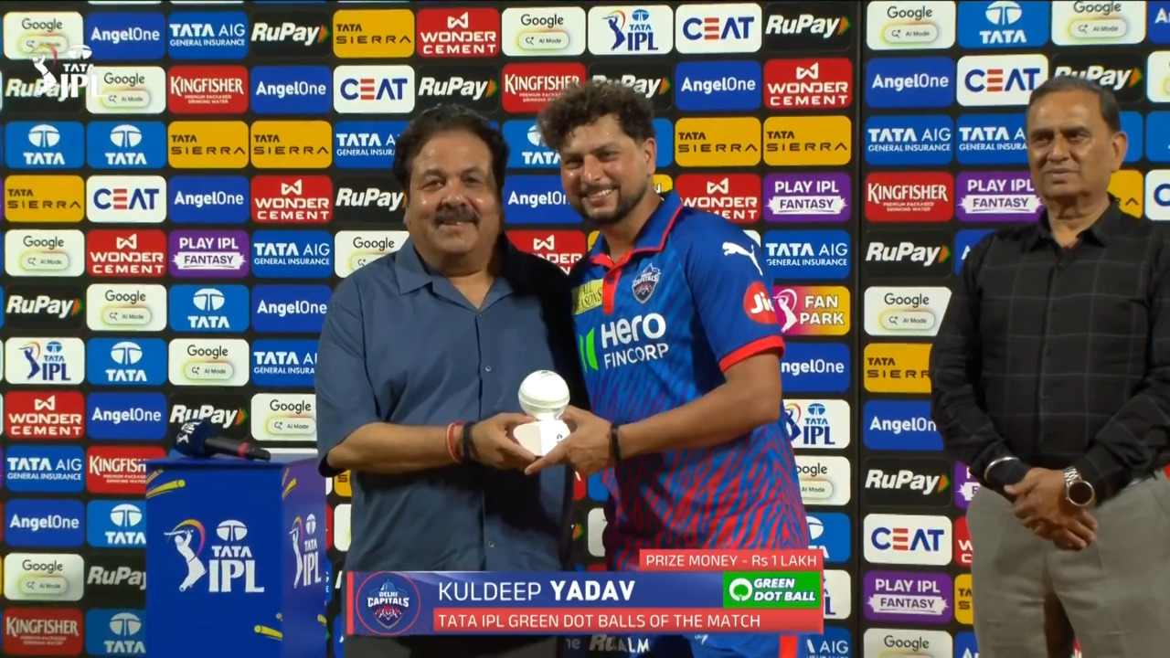 IPL 2026 M35: DC vs PBKS - TATA IPL Green Dot Balls of the Match - Kuldeep Yadav
