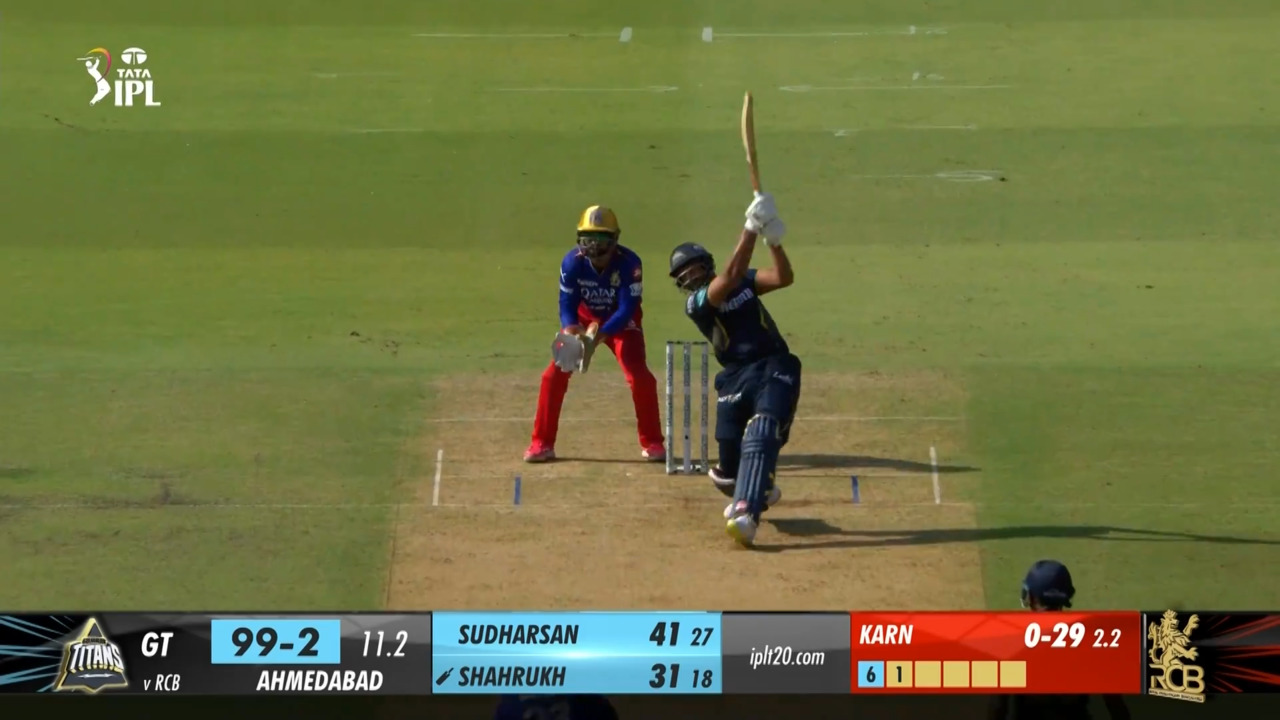 M45: GT vs RCB – Shahrukh Khan Six