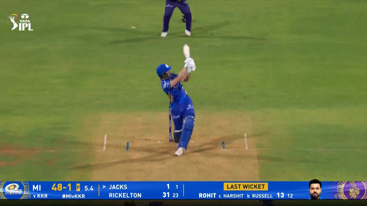 IPL 2025 M12: MI vs KKR - Will Jacks Six background