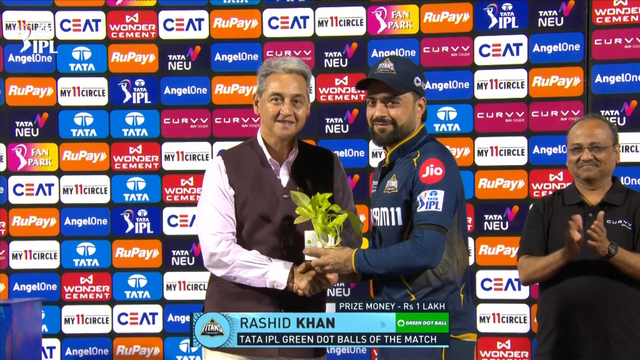IPL 2025 M47: RR vs GT - TATA IPL Green Dot Balls of the Match - Rashid Khan