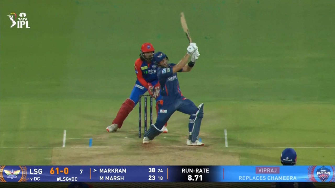 IPL 2025 M40: LSG vs DC - Aiden Markram Six