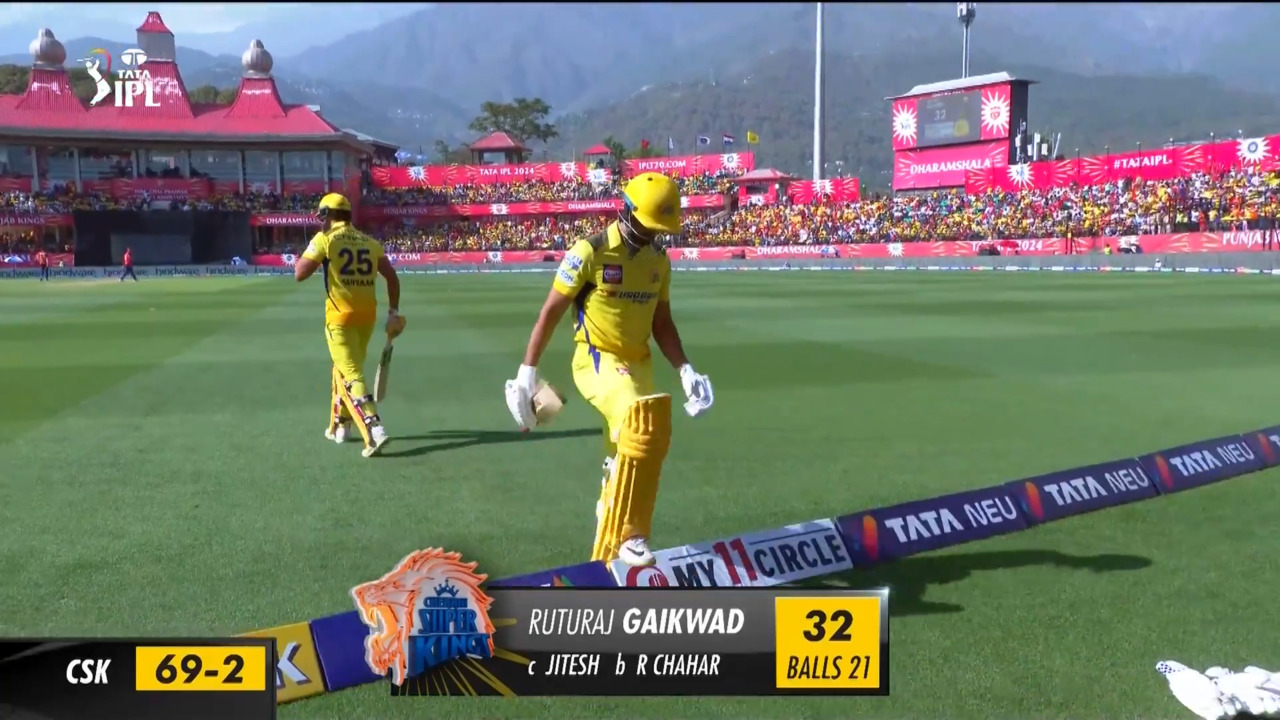 M53: PBKS vs CSK – Ruturaj Gaikwad Wicket