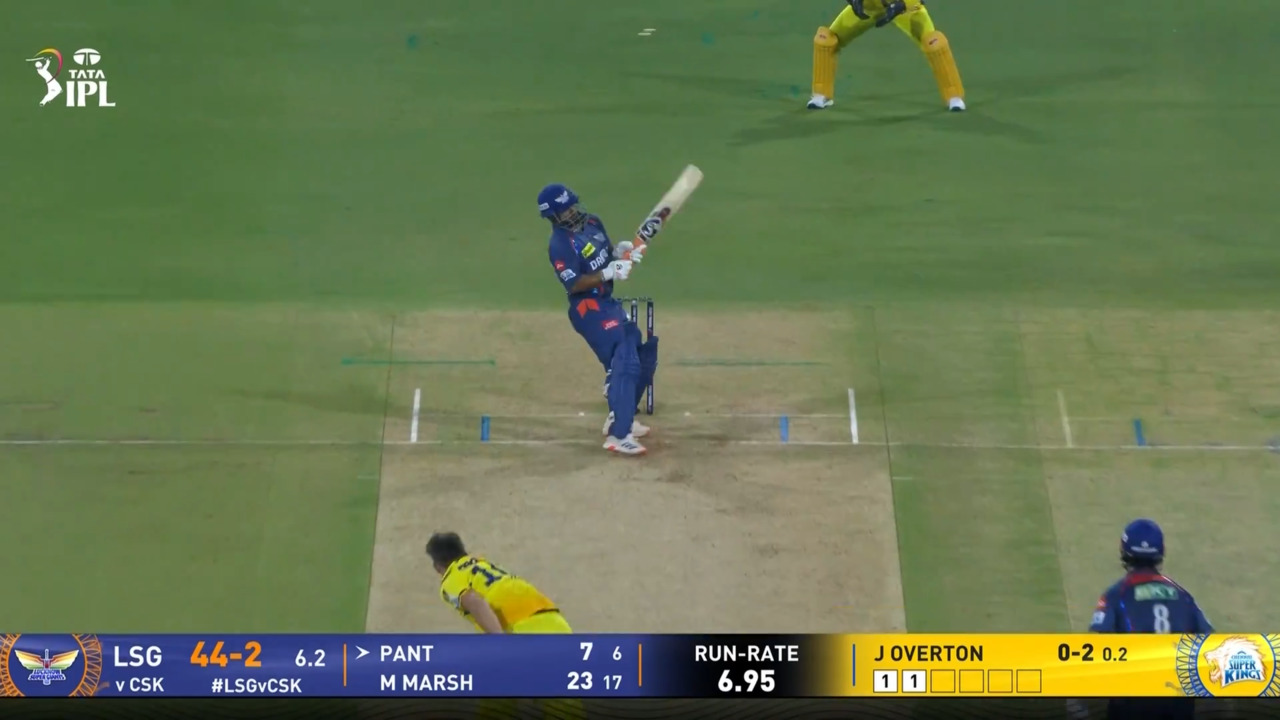 IPL 2025 M30: LSG vs CSK - Rishabh Pant Six