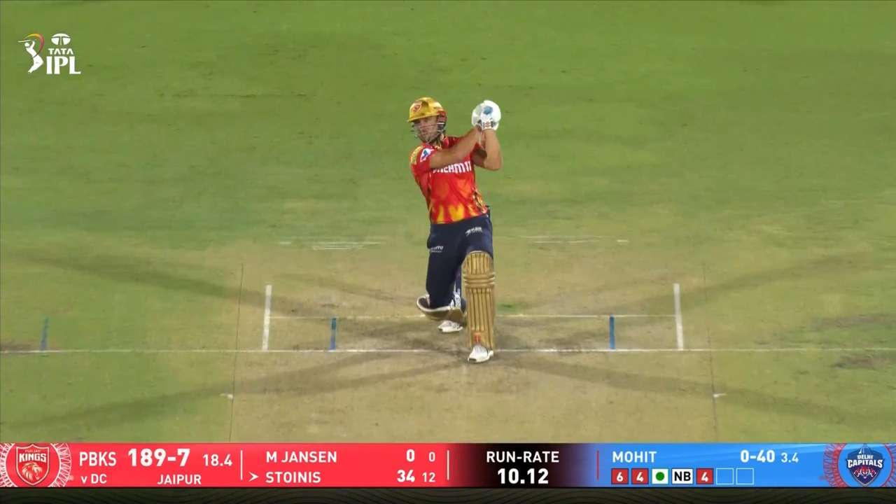 IPL 2025 M66: PBKS vs DC - Marcus Stoinis Six background