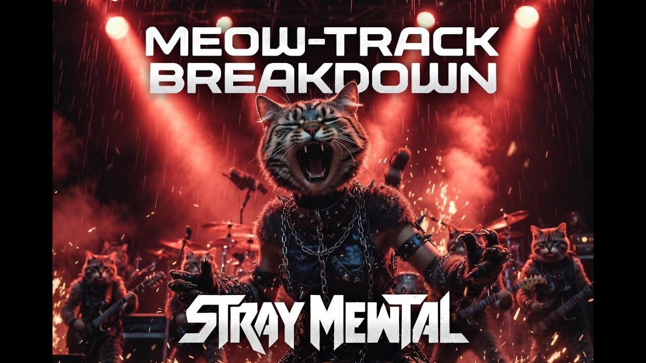 MEOW MEW BREAKING DOWN 😺 Stray MewTal | Cute Cat Nu Metal Dubstep Music Video