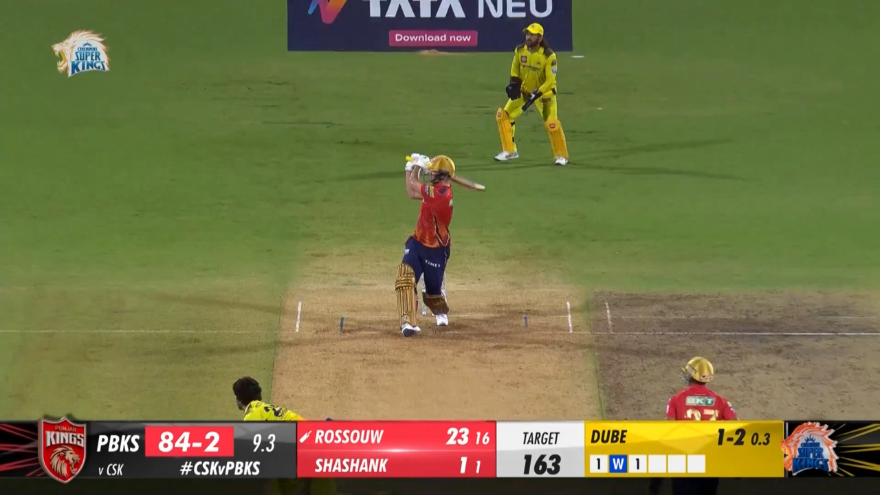 M49: CSK vs PBKS – Rilee Rossouw Six