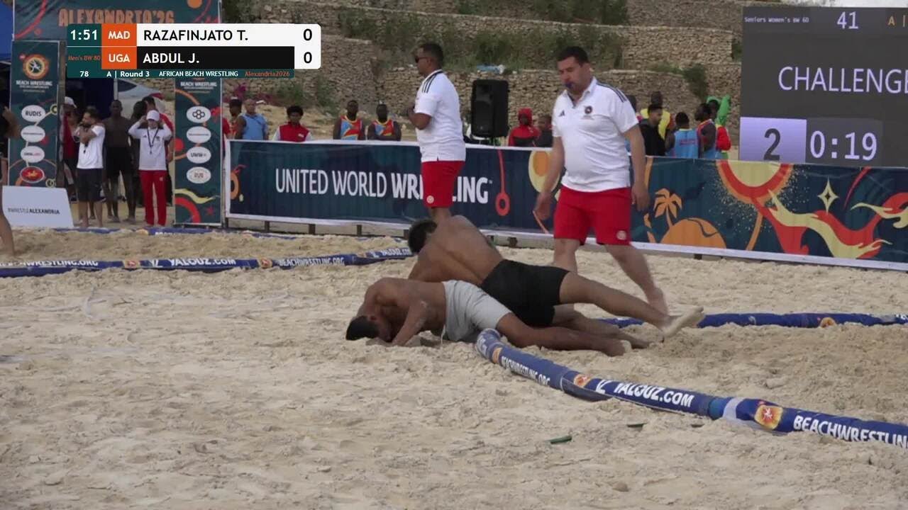Totiana Rinho RAZAFINJATO (MAD) vs. Jamal Spartan ABDUL (UGA) • A | Round 3 • Men's BW 80Kg
