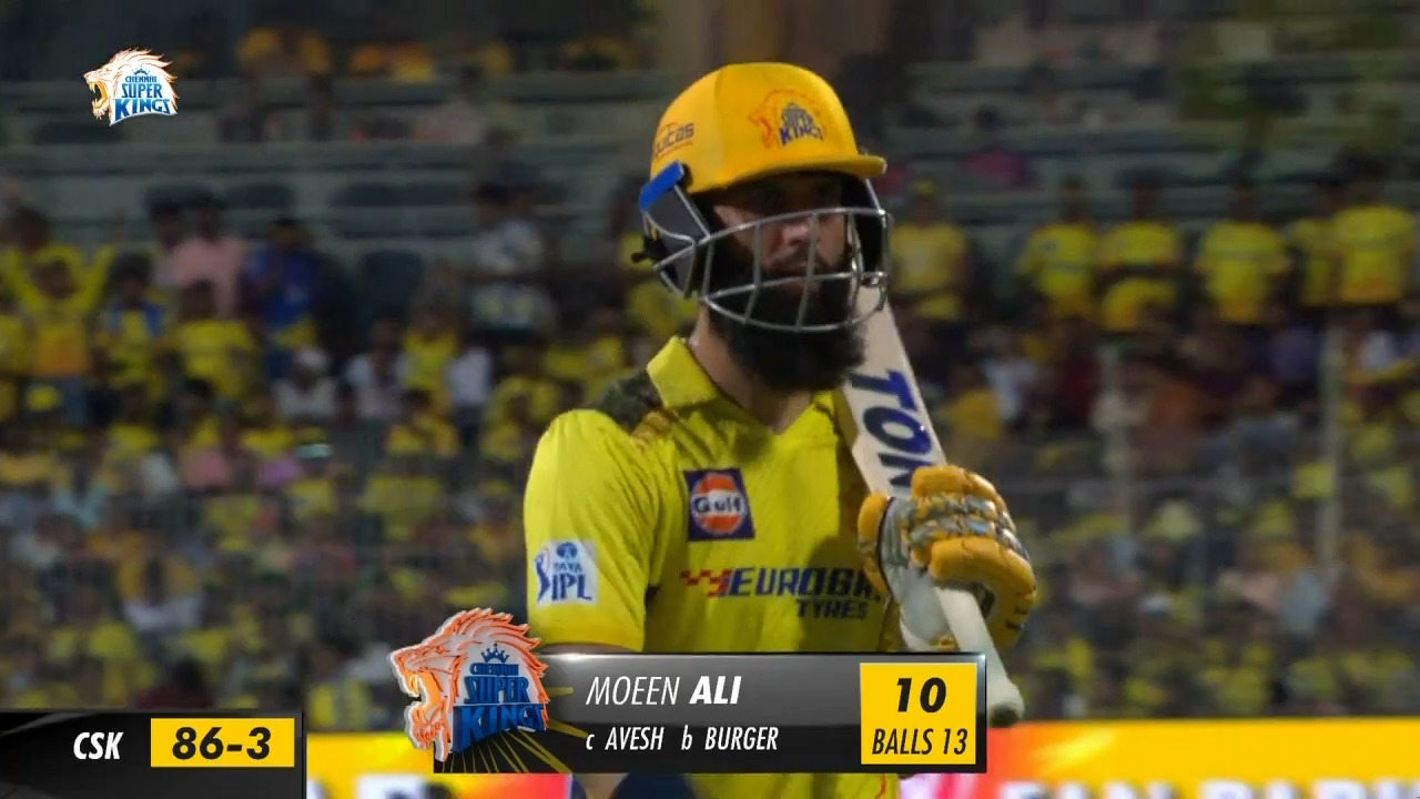 M61: CSK vs RR – Moeen Ali Wicket background