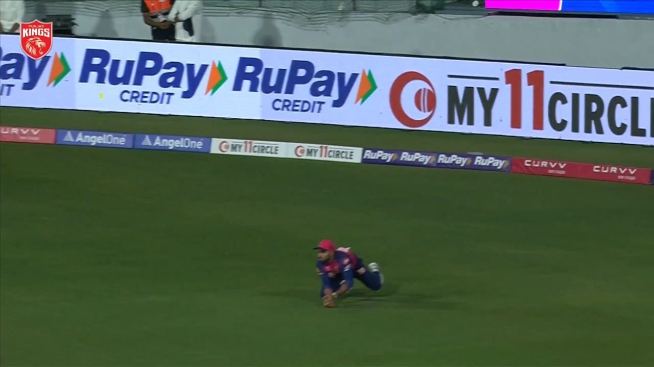 Fantastic low diving catch ft. Dhruv Jurel