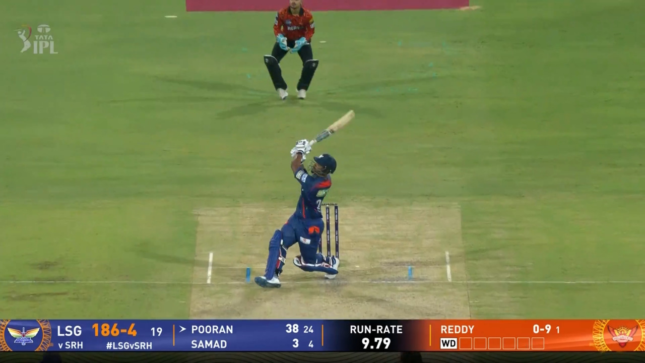IPL 2025 M61: LSG vs SRH - Nicholas Pooran Six