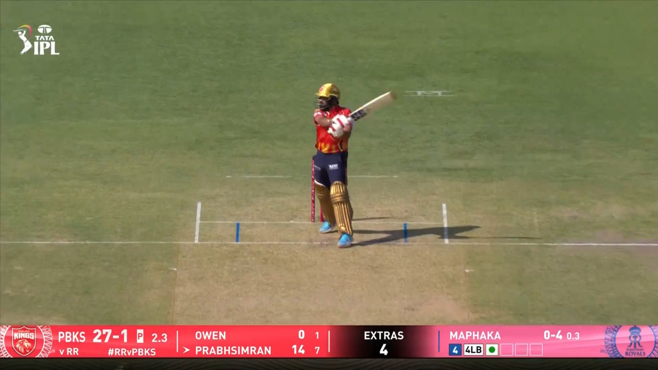 IPL 2025 M59: RR vs PBKS - Prabhsimran Singh Six background