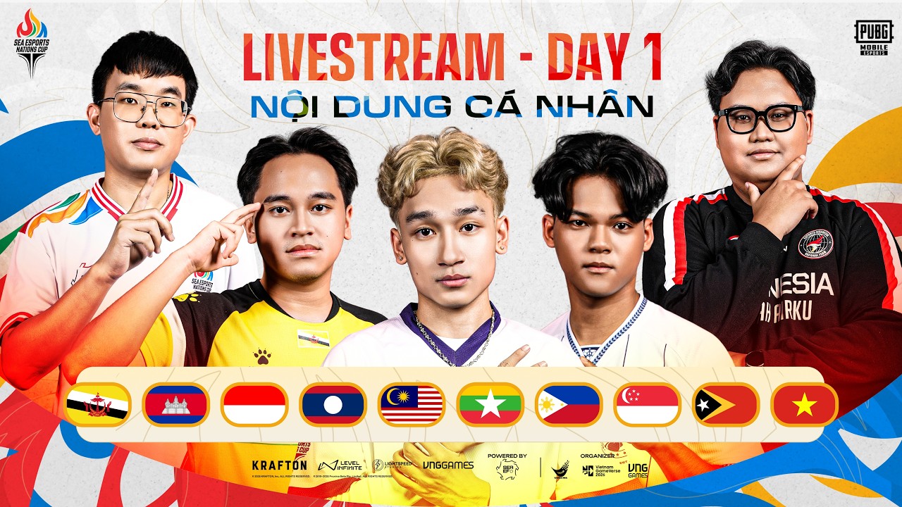 🎉 Bộ môn PUBG Mobile chính thức khai màn tại SEA Esports Nations Cup 2026