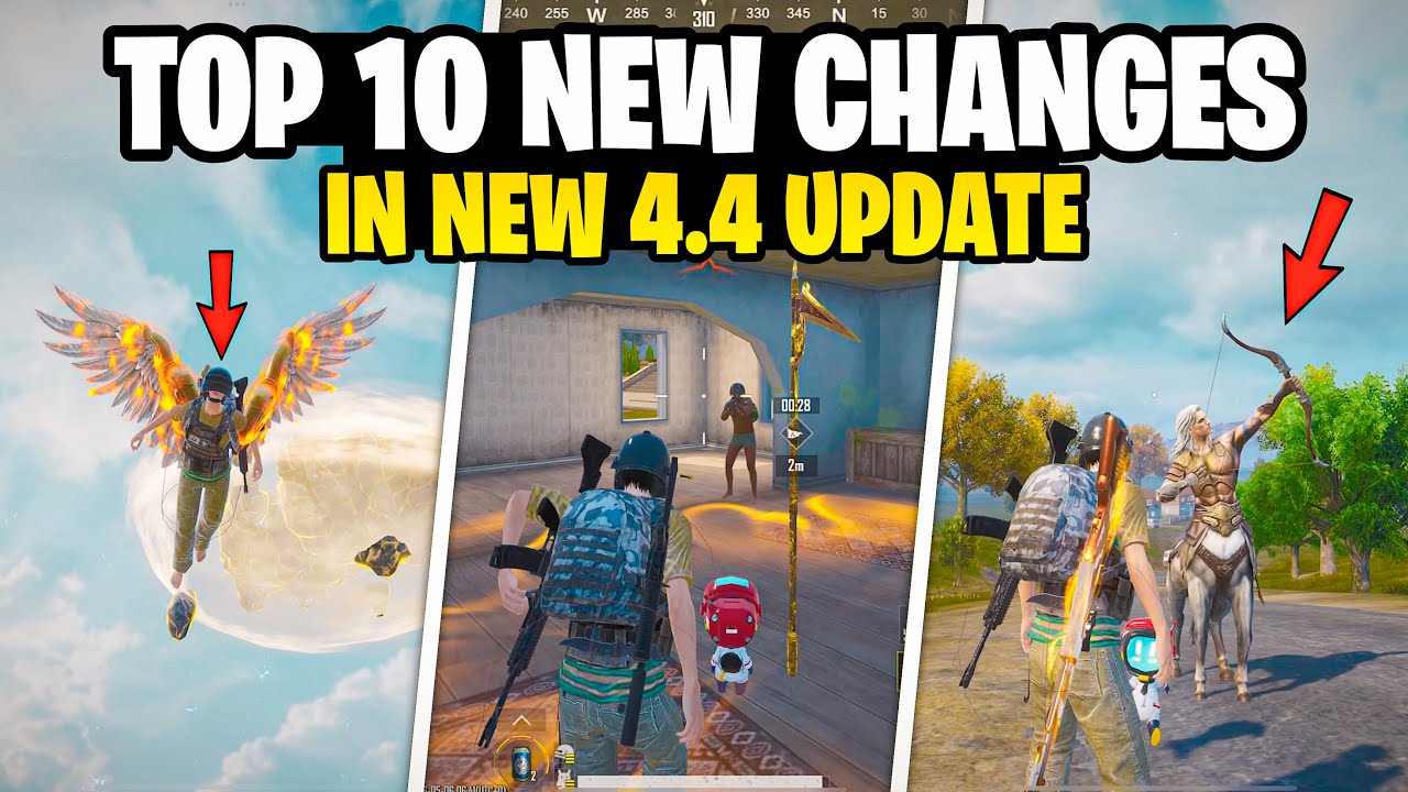 TOP 10 NEW CHANGES AND FEATURES IN NEW BGMI 4.4 UPDATE😍BGMI UPDATE 4.4 NEW DETAILS & RELEASE DATE.