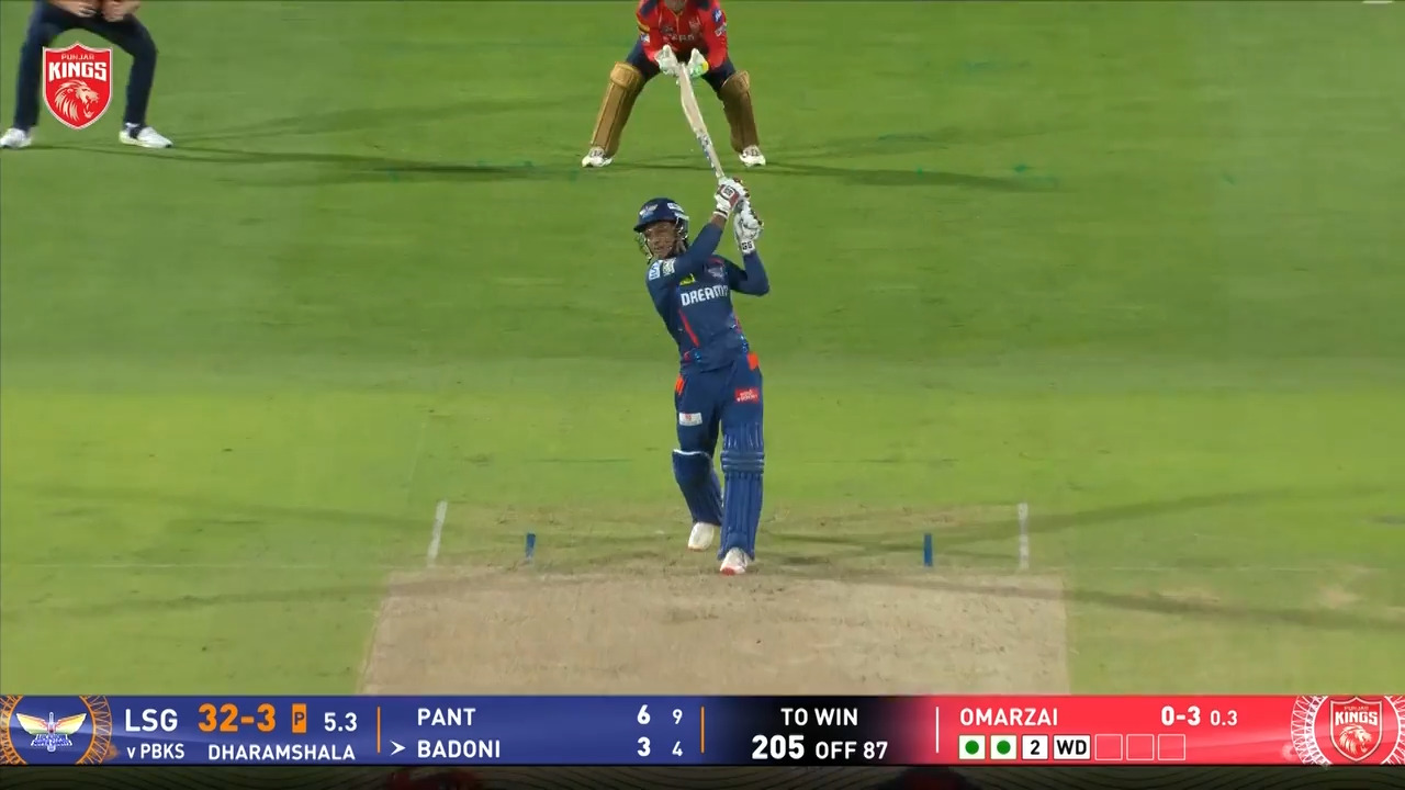 IPL 2025 M54: PBKS vs LSG - Ayush Badoni Six