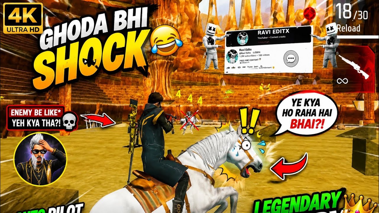 GHODA BHI SHOCK ๐ | Free Fire Funny Moments #shorts #funny #ffvideo