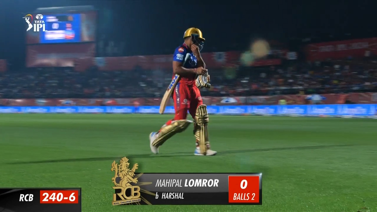 M58: PBKS vs RCB – Mahipal Lomror Wicket