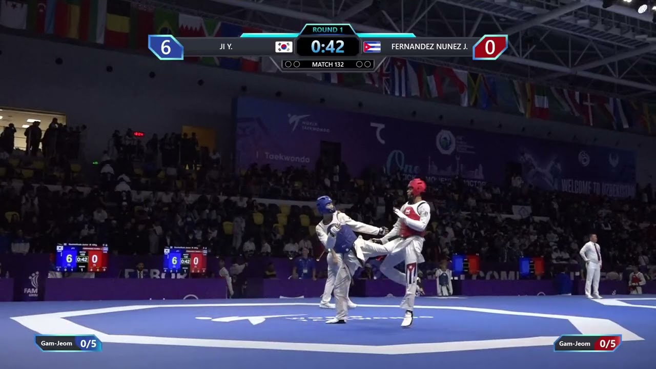 132 Quarterfinals M 63kg KOR JI Y CUB FERNANDEZ NUNEZ J PGM