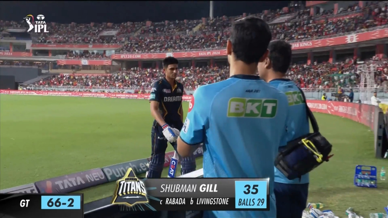M37: PBKS vs GT – Shubman Gill Wicket