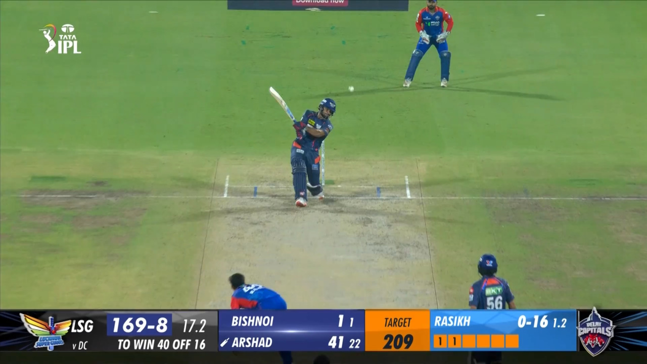 M64: DC vs LSG – Arshad Khan Six