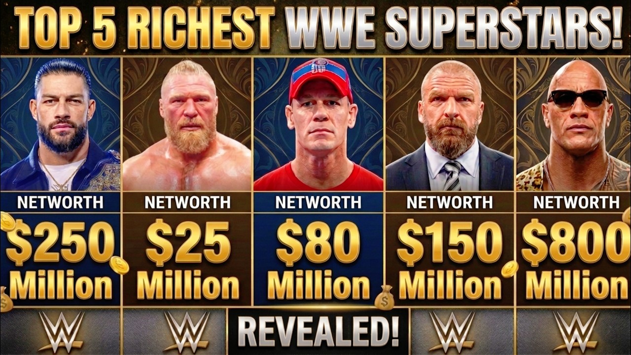 Top 5 Richest WWE Superstars in 2026 💰 The Rock, Roman Reigns, John Cena & More! 2026-05-10 01:28