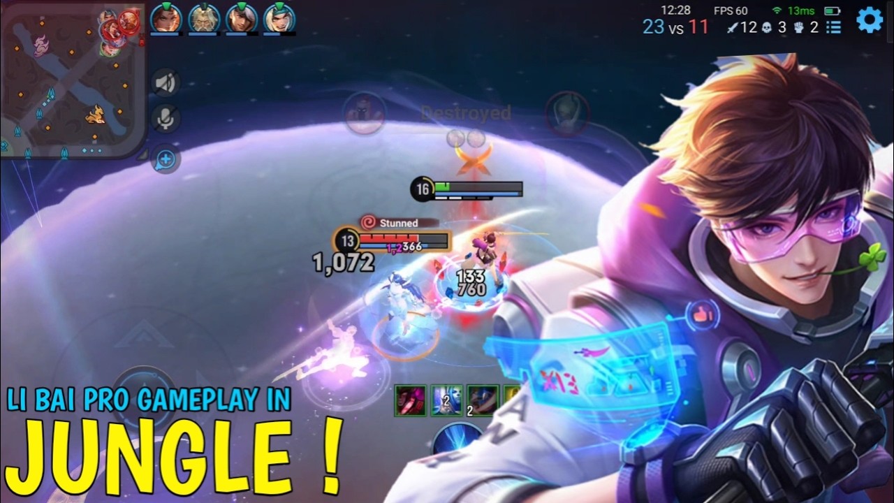 Honor Of Kings : Li Bai Pro Gameplay In Jungle | Aggressive Gameplay Li Bai - HOK