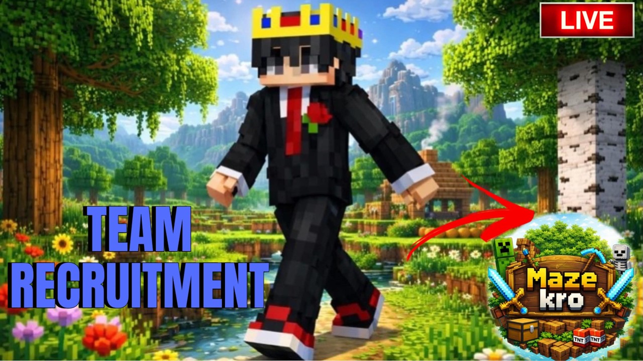 Team Recruitment in MAZE KRO SMP ๐ฅ| Minecraft Live | Yt_LOLzies is LIve #minecraft