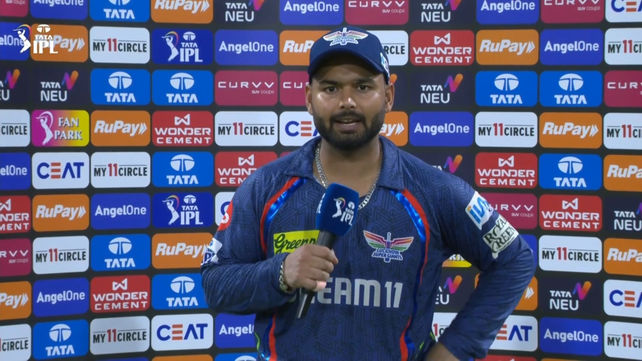 IPL 2025 M30: LSG vs CSK - Rishabh Pant Interview background