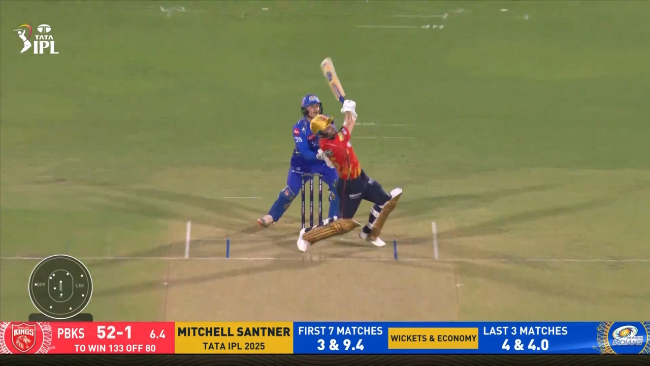 IPL 2025 M69: PBKS vs MI - Josh Inglis Six