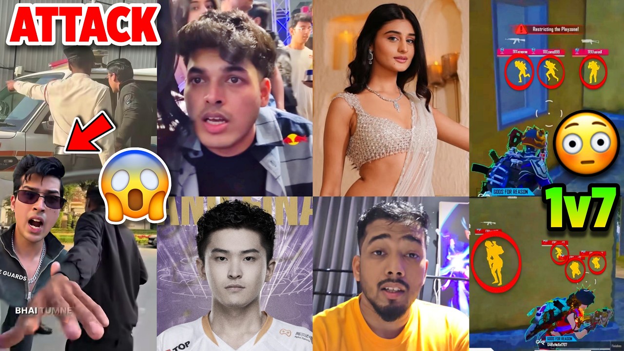 The DARK Reality 😡 Why ATTACK? 🥶 | Jonathan,Payal Gaming,Top Pubg,Scout,BGMI Player 1v7 background